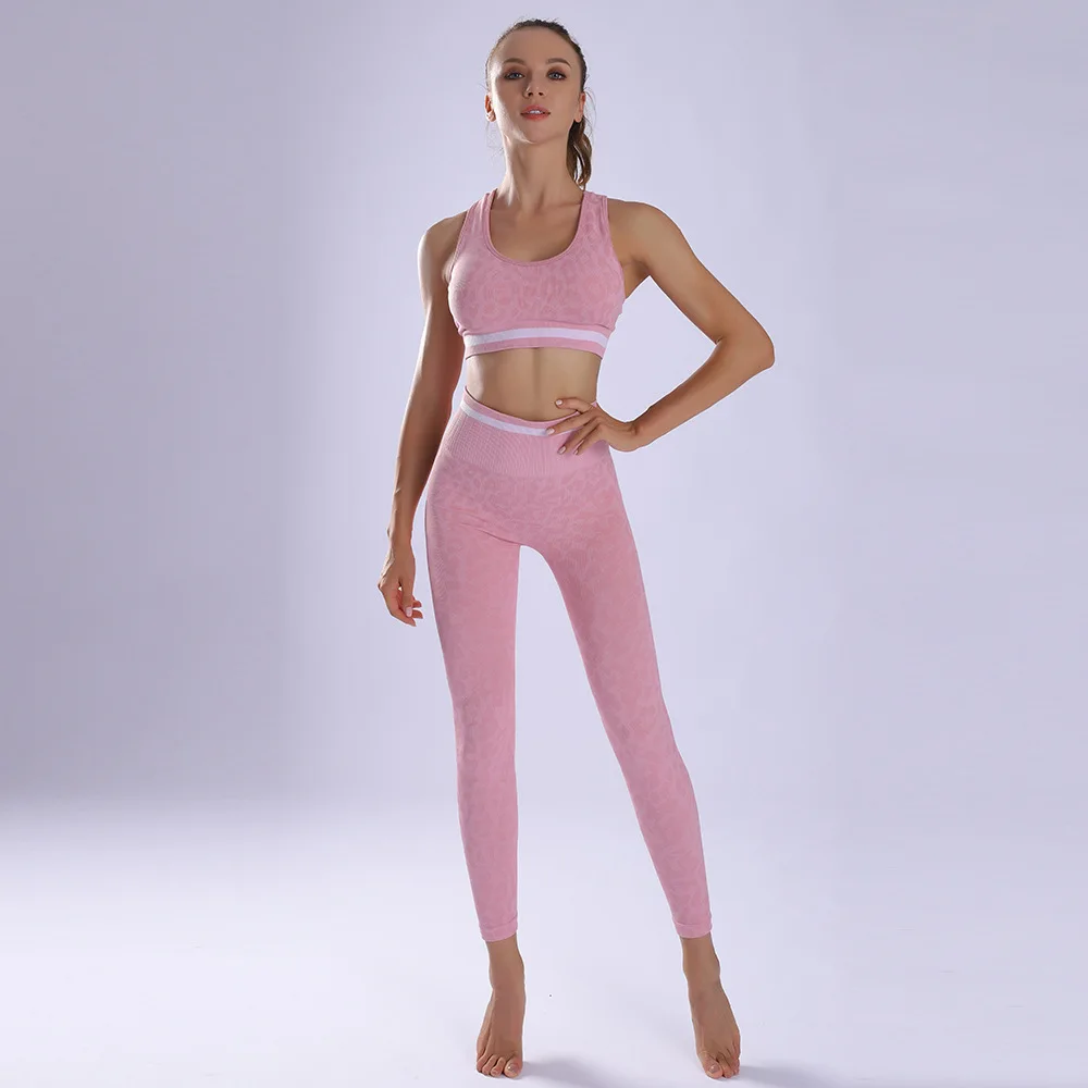 Women Sportswear Yoga Set Seamless Fitness Backless Suit Leopard Print Workout Clothes for Women Sport Suits 2 Piece Gym Sets
Women Sportswear Yoga Set Seamless Fitness Backless Suit Leopard Print Workout Clothes for Women Sport Suits 2 Piece Gym Sets