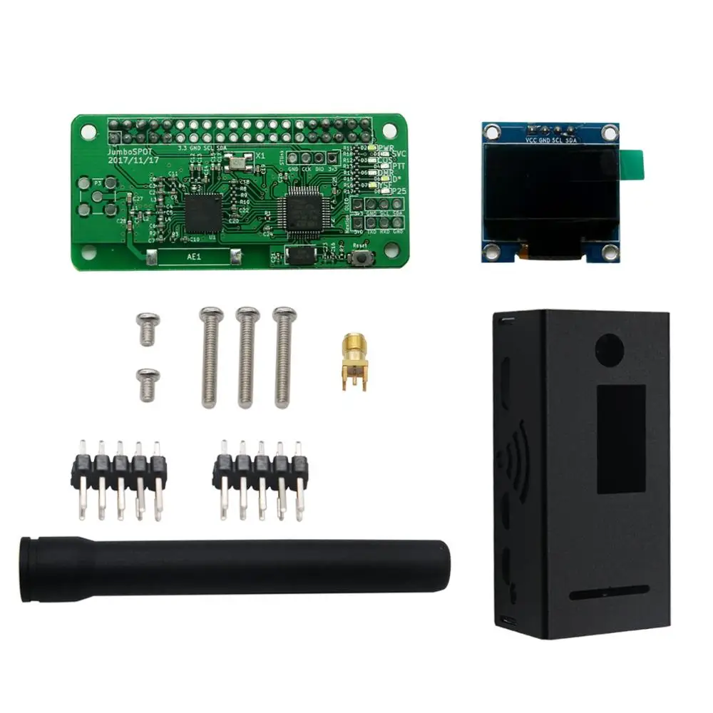 Антенна + чехол Al + OLED + MMDVM Поддержка точки доступа P25 DMR YSF для Raspberry pi
Антенна + чехол Al + OLED + MMDVM Поддержка точки доступа P25 DMR YSF для Raspberry pi
