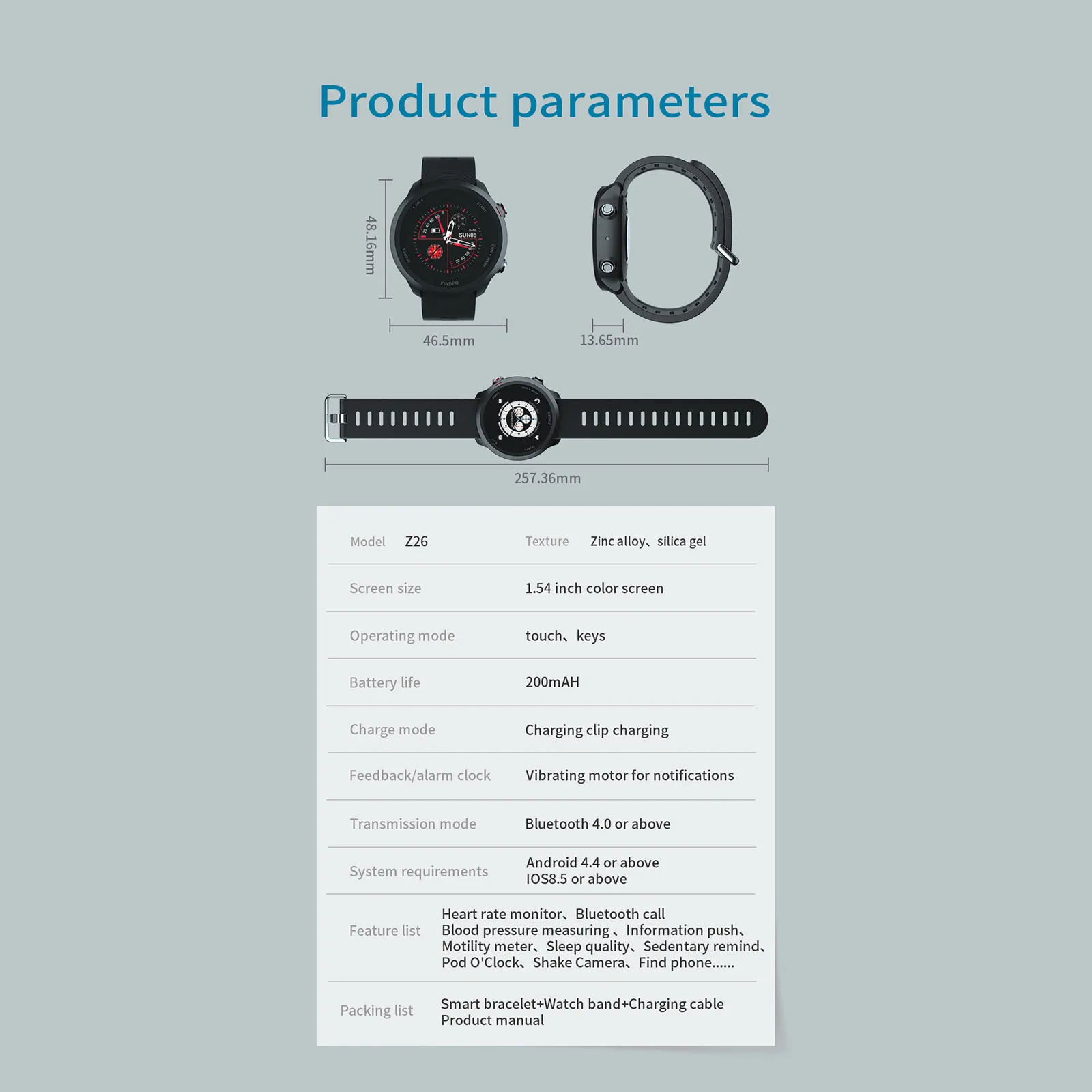 Smart Watch 2021 New Z26 Sports SmartWatch Fitness Heart Rate Bluetooth Call Watch Touch-screen Ip67 For IOS Android
Smart Watch 2021 New Z26 Sports SmartWatch Fitness Heart Rate Bluetooth Call Watch Touch-screen Ip67 For IOS Android