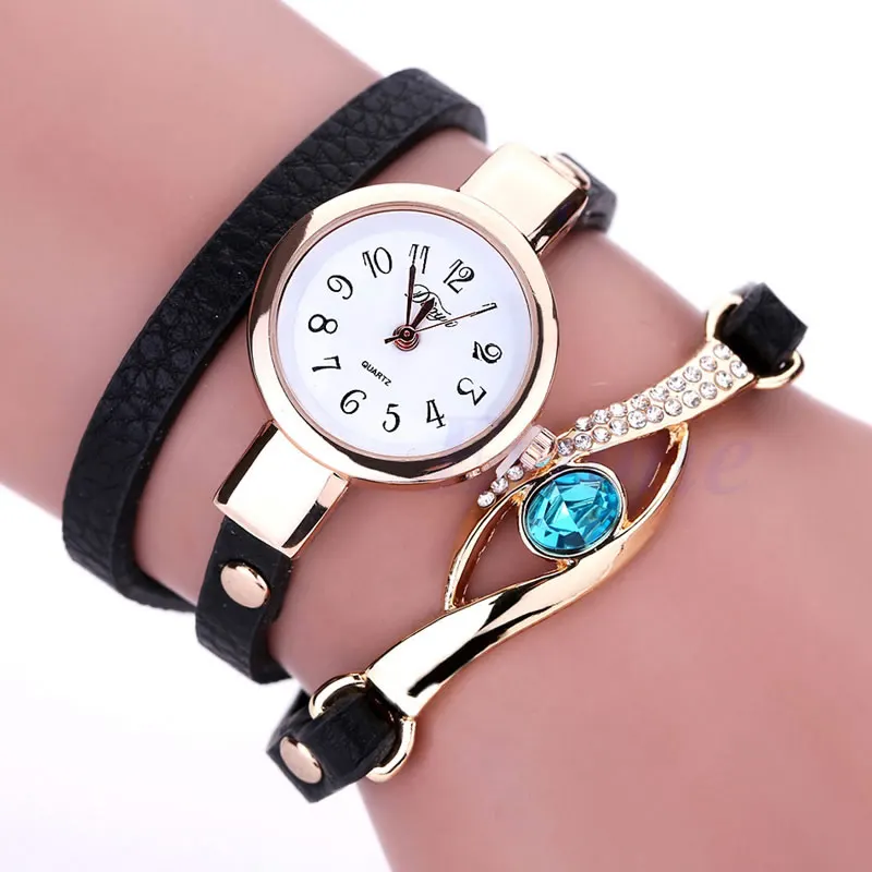 Women Blue Eye Leather Band Rhinestones Bracelet Quartz Retro Casual Wrist Watch 85LB
Women Blue Eye Leather Band Rhinestones Bracelet Quartz Retro Casual Wrist Watch 85LB