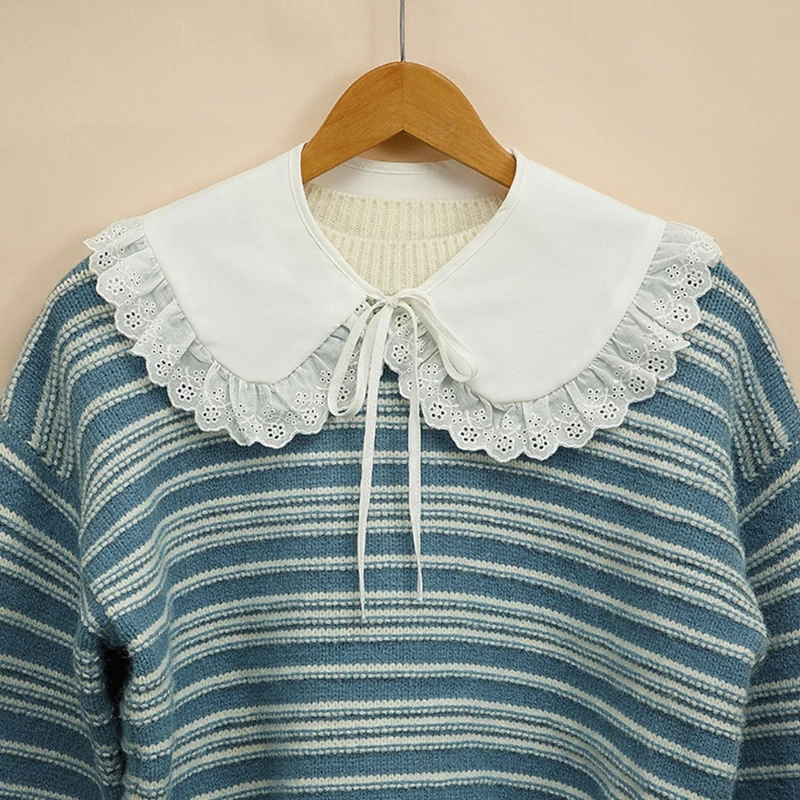Japanese Style Women Girls Doll Fake Collar Shawl Wrap Hollow Out Floral Lace Ruffled Trim Necklace Lapel Blouse Student Decorat
Japanese Style Women Girls Doll Fake Collar Shawl Wrap Hollow Out Floral Lace Ruffled Trim Necklace Lapel Blouse Student Decorat