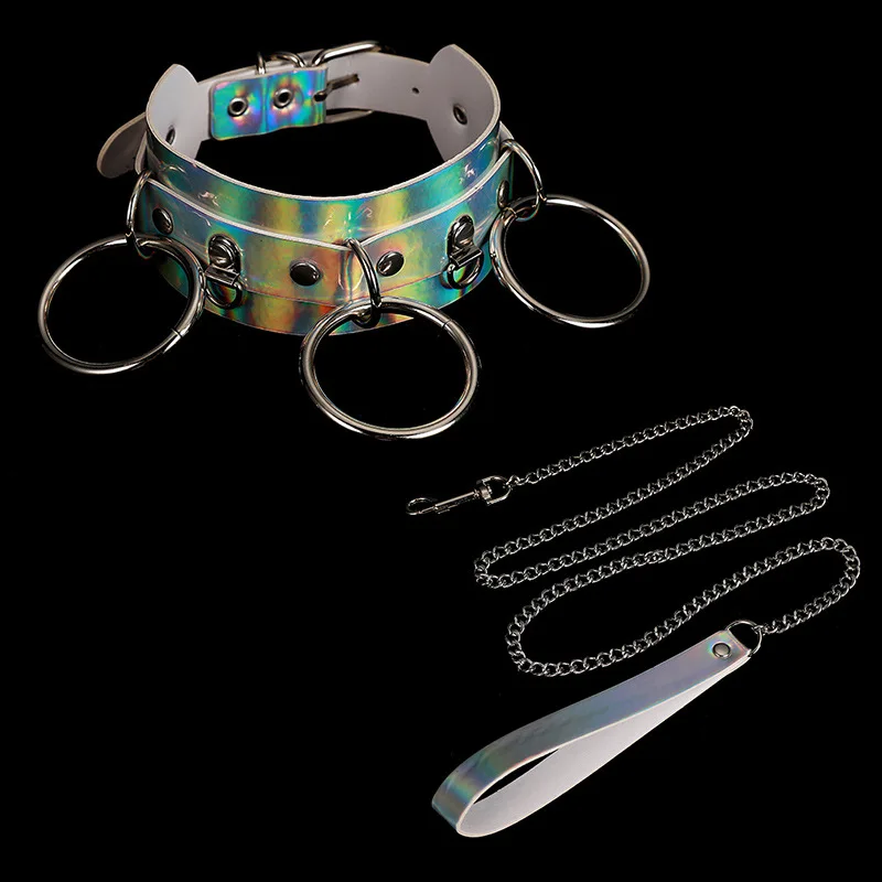 Choker Chain Necklace Punk Rainbow Leather Collar Holo Chocker Party Rave Festival Costume Jewelry
Choker Chain Necklace Punk Rainbow Leather Collar Holo Chocker Party Rave Festival Costume Jewelry