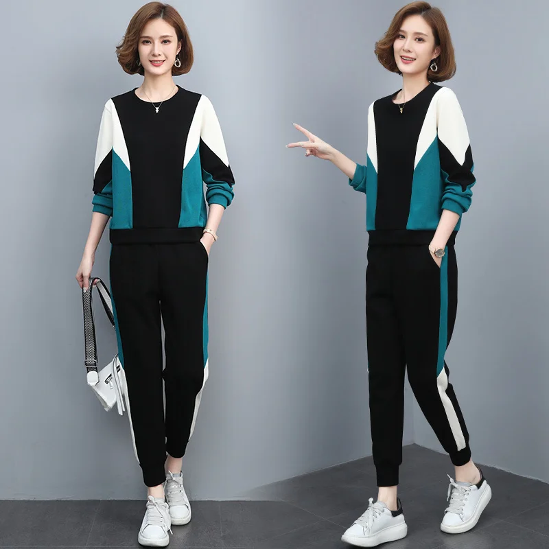 Повседневный Спортивный костюм для женщин весна-осень 2021 Модный стильный свободный облегающий пуловер костюм из двух предметов
Повседневный Спортивный костюм для женщин весна-осень 2021 Модный стильный свободный облегающий пуловер костюм из двух предметов