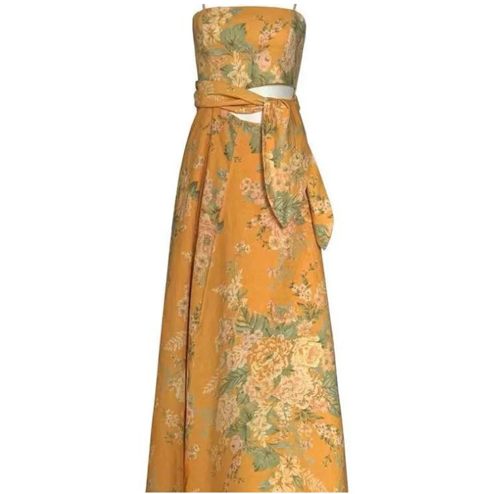 2021 Fashion Women Spaghetti Strap Dress Yellow Sexy Bohemian Long Summer Female Floral Boho Party Hollow Out Sundress 
2021 Fashion Women Spaghetti Strap Dress Yellow Sexy Bohemian Long Summer Female Floral Boho Party Hollow Out Sundress