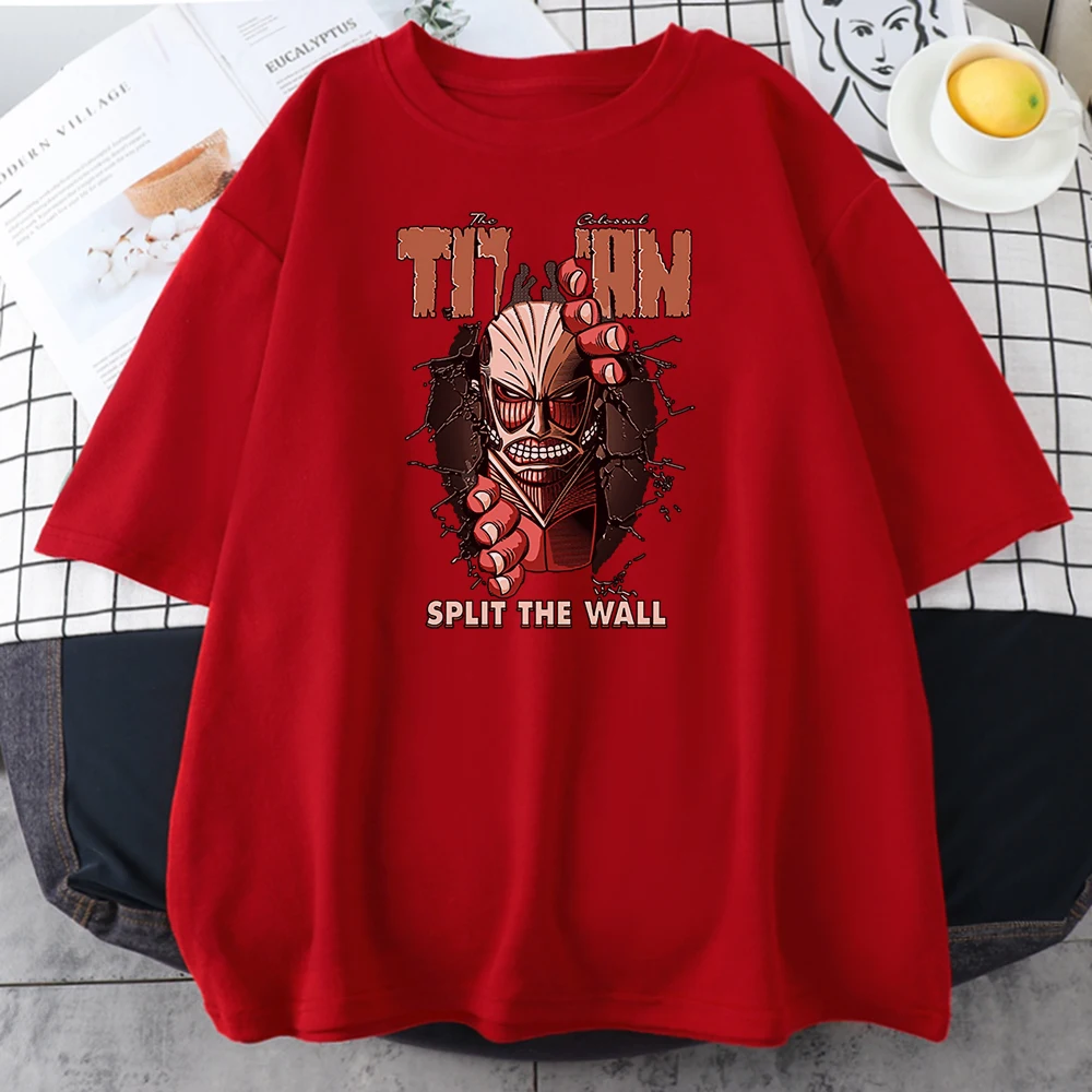 Attack On Titan Japanese Cartoon Giant Printing Women's Tee Shirts Spring Summer Tops o-Neck Tshirt Breathable Women's Tshirts
Attack On Titan Japanese Cartoon Giant Printing Women's Tee Shirts Spring Summer Tops o-Neck Tshirt Breathable Women's Tshirts