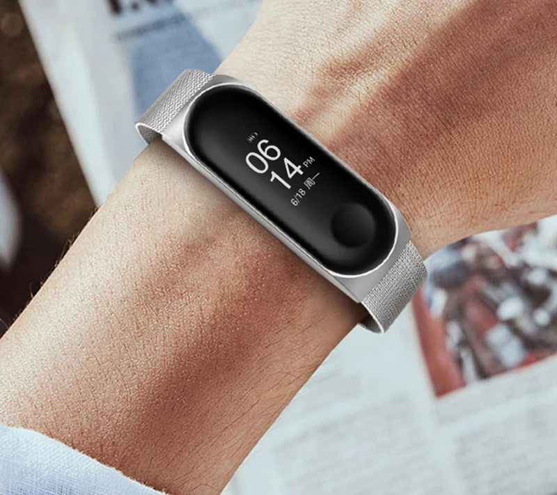 Металлический браслет для Xiaomi Mi Band 3 4 5 Безвинтовой ремешок из нержавеющей стали |