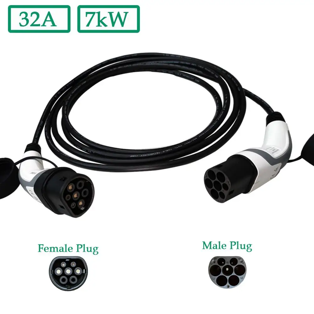 YKS-ESNES 32A 7.2kW EV plug IEC62196-2 Single phase Type 2 to Type 2 with 5M Black cable
YKS-ESNES 32A 7.2kW EV plug IEC62196-2 Single phase Type 2 to Type 2 with 5M Black cable