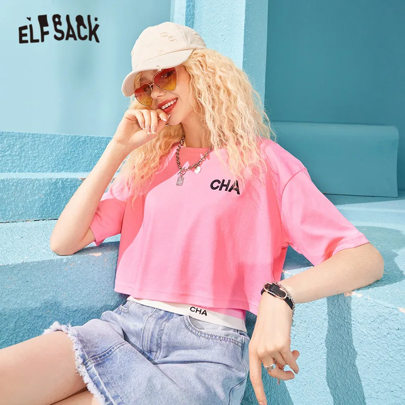 ELFSACK Harajuku Letter Embroidery Chic Casual T-Shirts Women,2021 Summer Vintage Contrast Mesh Short Sleeve Female Daily Tops
ELFSACK Harajuku Letter Embroidery Chic Casual T-Shirts Women,2021 Summer Vintage Contrast Mesh Short Sleeve Female Daily Tops