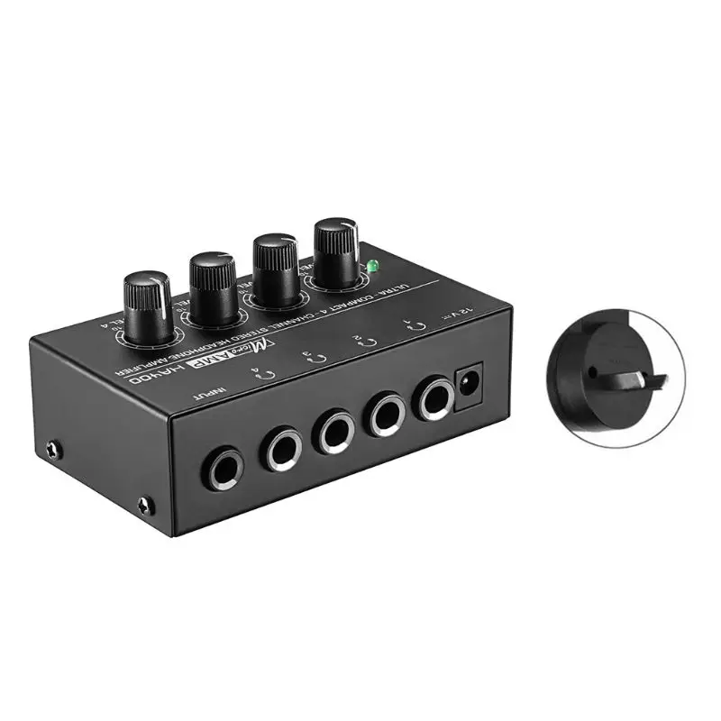 HA400 4 Channels Mini Stereo Headphone Amplifier with Power Adapter US/UK/EU/AU 95AF 
HA400 4 Channels Mini Stereo Headphone Amplifier with Power Adapter US/UK/EU/AU 95AF