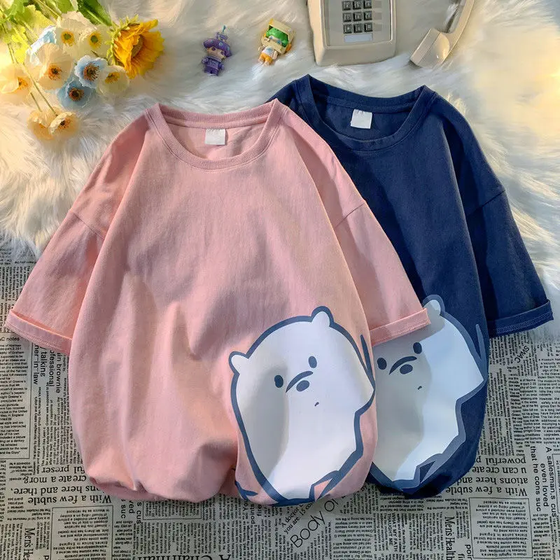 Couple Short Sleeve T-shirt Female Summer Cartoon Pattern Printed All-Matching T Shirt Casual Loose Women's Clothes
Couple Short Sleeve T-shirt Female Summer Cartoon Pattern Printed All-Matching T Shirt Casual Loose Women's Clothes