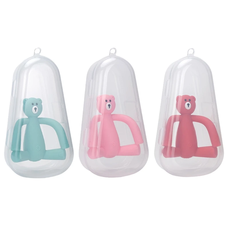 Newborn Teething Molar Bar Baby Silicone Teether Cute 3D Bear Shape Chewable Nursing Soother Toy 
Newborn Teething Molar Bar Baby Silicone Teether Cute 3D Bear Shape Chewable Nursing Soother Toy