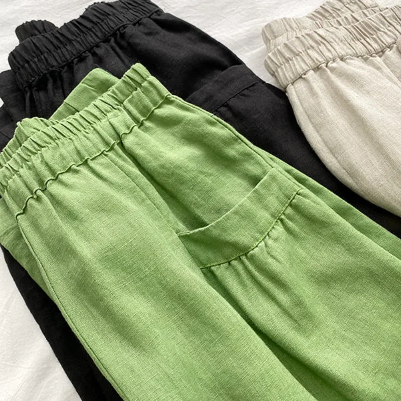 New Spring Autumn Women Loose A Linen Solid Elastic Waist Harem Pants Female Vintage Flax Harem Trousers Ladies Retro Pants H167
New Spring Autumn Women Loose A Linen Solid Elastic Waist Harem Pants Female Vintage Flax Harem Trousers Ladies Retro Pants H167