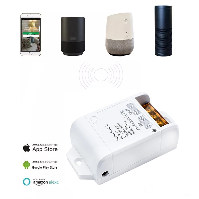WIFI Mini Switch Tuya Smart Life APP Button Light Switch 1CH AC 85-265V Relay Module Timer Google Home Alexa
WIFI Mini Switch Tuya Smart Life APP Button Light Switch 1CH AC 85-265V Relay Module Timer Google Home Alexa