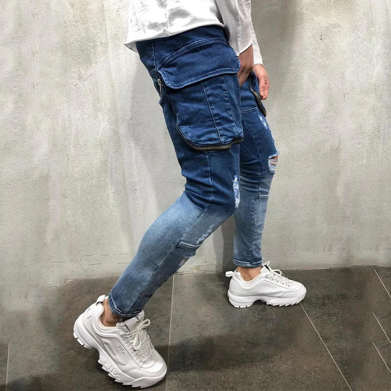 2020 Men's Jeans New Hole Slim Trousers Denim Elastic Skinny Cotton Male Pencil Pants Distressed Jeans Jeans Men Clothing 2020
2020 Men's Jeans New Hole Slim Trousers Denim Elastic Skinny Cotton Male Pencil Pants Distressed Jeans Jeans Men Clothing 2020
