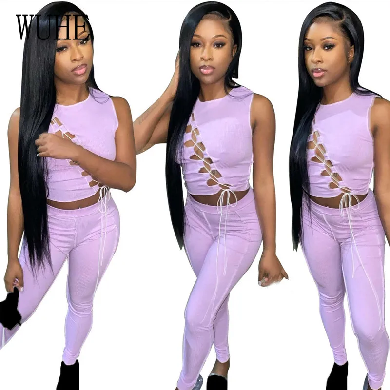 Ажурные костюмы YEYA из двух предметов, кружевной топ без рукавов с круглым вырезом и открытыми плечами и брюки-карандаш, Повседневная Улична... 
Ажурные костюмы YEYA из двух предметов, кружевной топ без рукавов с круглым вырезом и открытыми плечами и брюки-карандаш, Повседневная Улична...