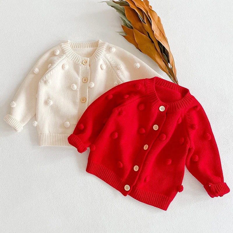 Baby Girls Knitted Sweater Kids Cute Pompom Design Christmas Sweater Spring Autumn Toddler Cardigan Sweater Newborn Clothes 0-6Y
Baby Girls Knitted Sweater Kids Cute Pompom Design Christmas Sweater Spring Autumn Toddler Cardigan Sweater Newborn Clothes 0-6Y