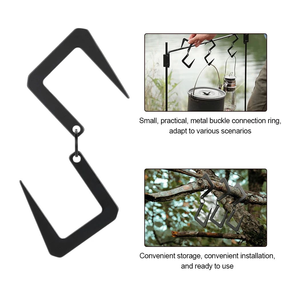 Outdoor S-shaped Hook Stainless Steel Camping Connection Buckle Kitchen Easy Storage Shelf Hook Heat-resistant for Cooking Use
Outdoor S-shaped Hook Stainless Steel Camping Connection Buckle Kitchen Easy Storage Shelf Hook Heat-resistant for Cooking Use