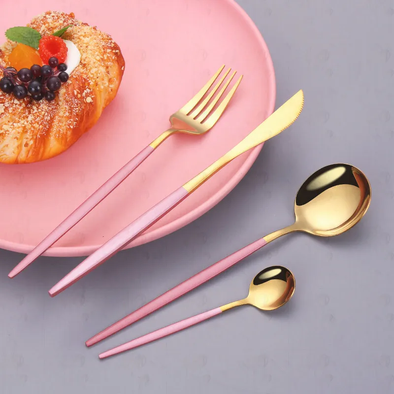 Steel Cutlery Set Pink Gold Stainless Steel Western 5pcs Dinnerware Set Kitchen Knives fork Spoon Cutlery Set Dropshipping
Steel Cutlery Set Pink Gold Stainless Steel Western 5pcs Dinnerware Set Kitchen Knives fork Spoon Cutlery Set Dropshipping
