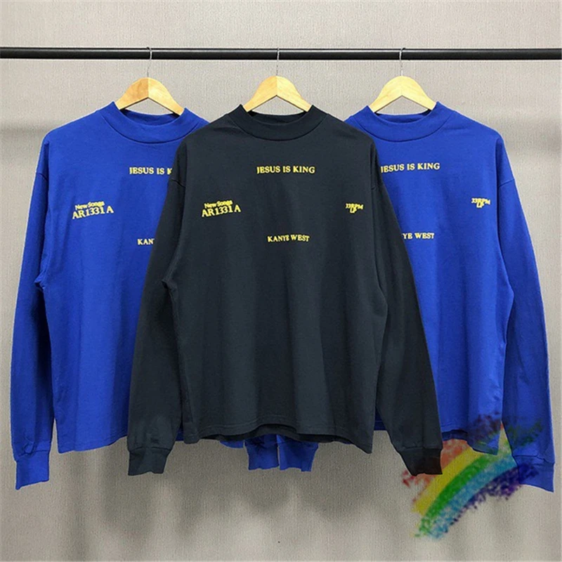 Эксклюзивная футболка большого размера с длинным рукавом Канье с изображением Иисуса короля ла для мужчин и женщин 1:1, футболка лучшего кач... 
Эксклюзивная футболка большого размера с длинным рукавом Канье с изображением Иисуса короля ла для мужчин и женщин 1:1, футболка лучшего кач...
