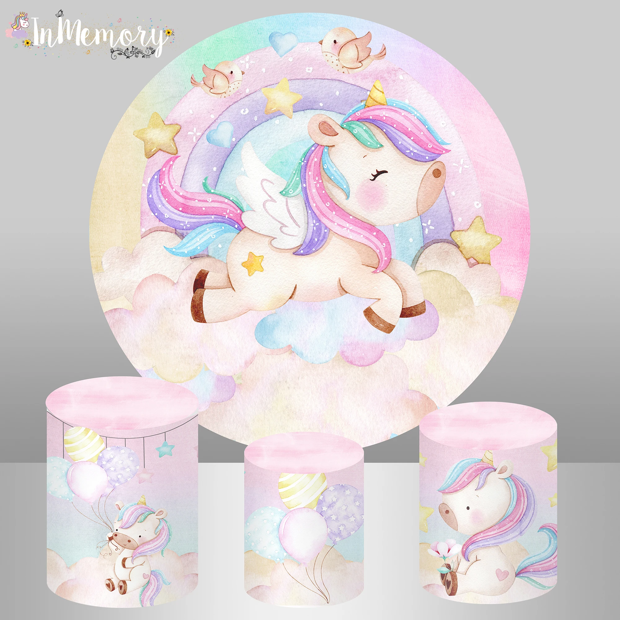 Baby Girl Unicorn Birthday Circle Backdrop Cover Star Rainbow Birthday Party Decoration Round Background Cake Table Banner
Baby Girl Unicorn Birthday Circle Backdrop Cover Star Rainbow Birthday Party Decoration Round Background Cake Table Banner
