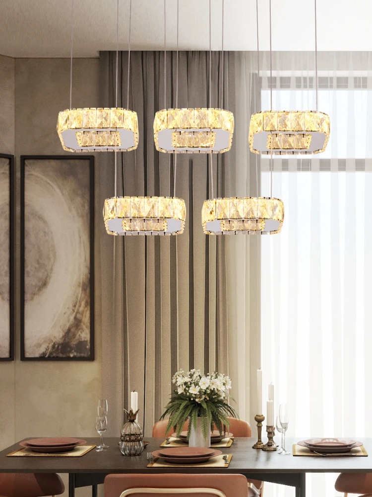 LED modern minimalist light luxury crystal chandelier restaurant bar dining room creative square lamp lighting
LED modern minimalist light luxury crystal chandelier restaurant bar dining room creative square lamp lighting