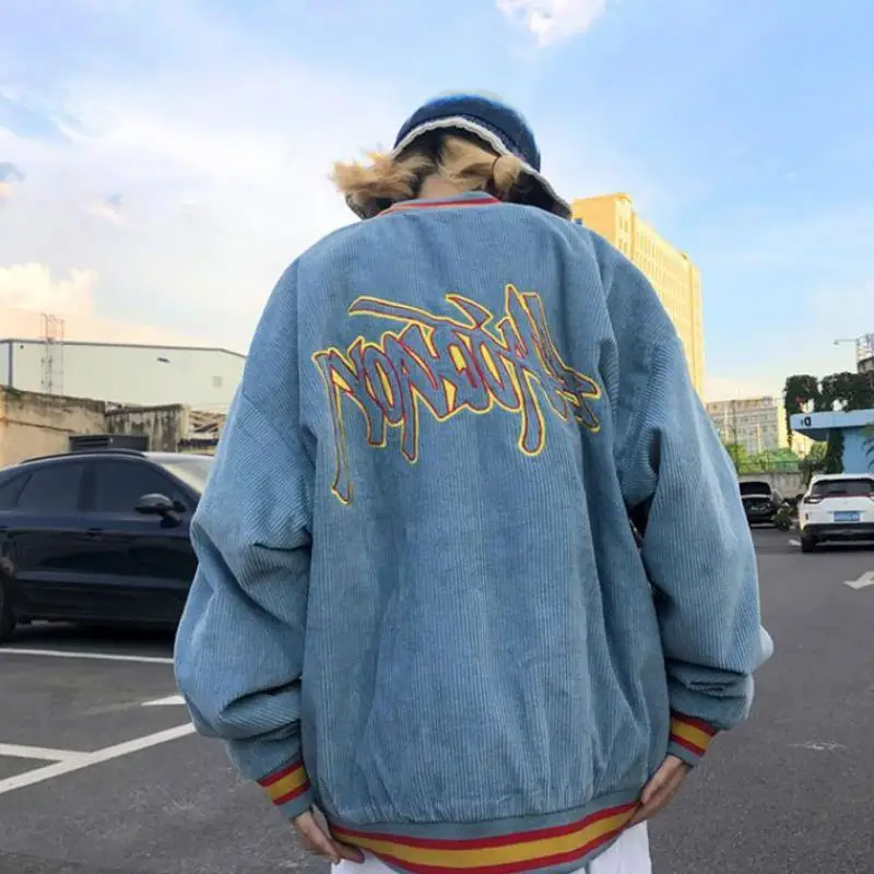 Spring Autumn Corduroy Baseball Racer Jacket Coat Bomber Women Clothing Clothes Female Harajuku Streetwear Gothic Loose BF Goth
Spring Autumn Corduroy Baseball Racer Jacket Coat Bomber Women Clothing Clothes Female Harajuku Streetwear Gothic Loose BF Goth