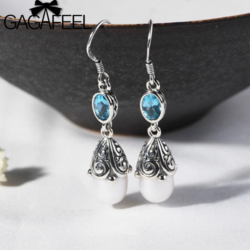 GAGAFEEL S925 Silver Vintage Fashion Water Drop Pearl Silver Earrings Hook Earrings Jewelry Female New
GAGAFEEL S925 Silver Vintage Fashion Water Drop Pearl Silver Earrings Hook Earrings Jewelry Female New