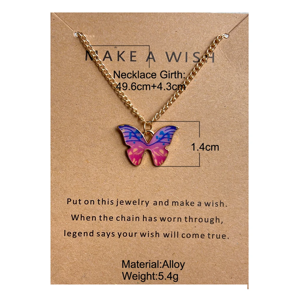 Summer Colorful Butterfly Pendant Necklace For Women Female Clavicle Chain Fashion New Design Jewelry Party Gift
Summer Colorful Butterfly Pendant Necklace For Women Female Clavicle Chain Fashion New Design Jewelry Party Gift