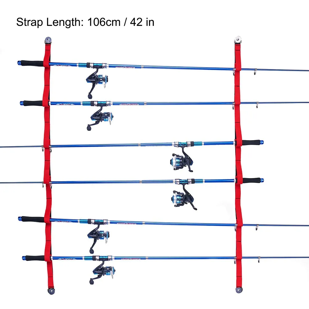 Overhead Fishing Rods Ceiling Racks Wall Fishing Rod Rack Organizer Storage Bracket Holder Strong Polypropylene 6-Rod Webbing
Overhead Fishing Rods Ceiling Racks Wall Fishing Rod Rack Organizer Storage Bracket Holder Strong Polypropylene 6-Rod Webbing