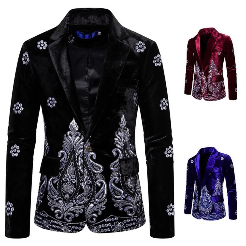 Men's Jacket Costs Business Suit Velvet Embroider Coat Men Cloth for Marriage Autumn Winter Black Wine Red Blue Velvet Blazers
Men's Jacket Costs Business Suit Velvet Embroider Coat Men Cloth for Marriage Autumn Winter Black Wine Red Blue Velvet Blazers