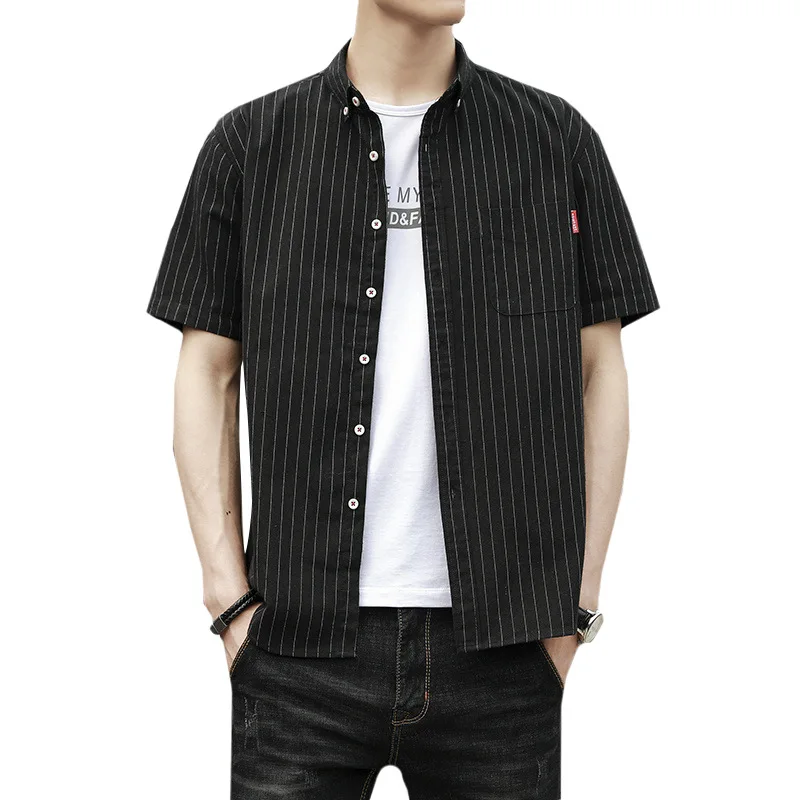 New 2021 summer men's shirt light business all-match shirt trend striped casual short-sleeved shirt shirt for man
New 2021 summer men's shirt light business all-match shirt trend striped casual short-sleeved shirt shirt for man