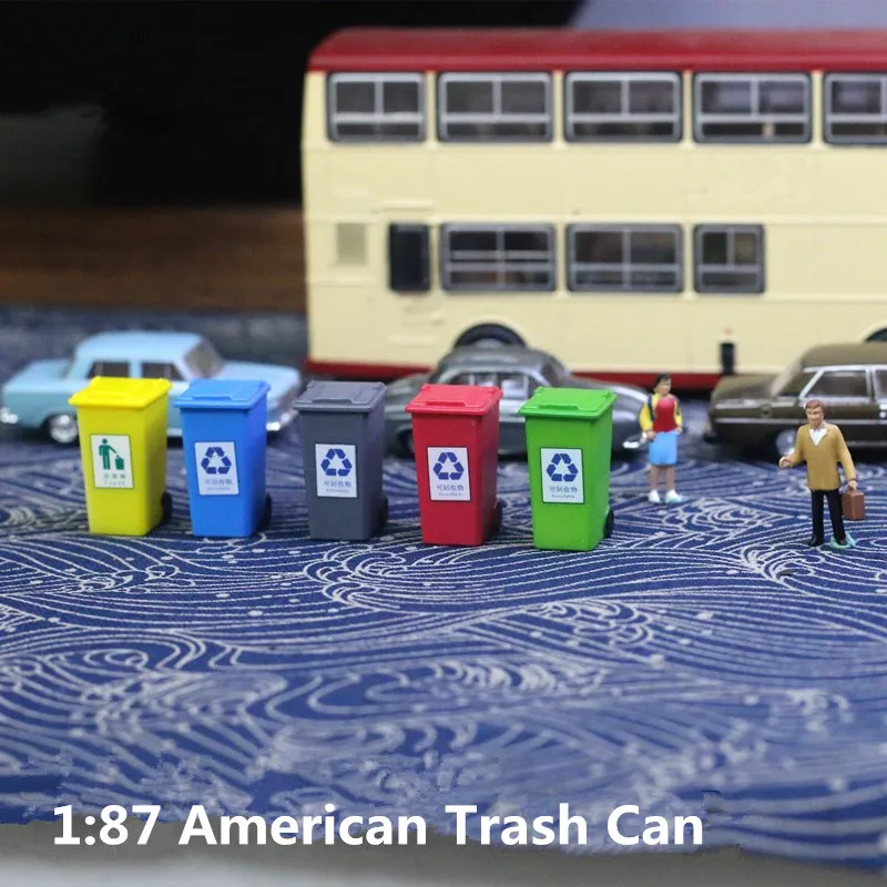 5Pcs/Set 1:87 HO Scale Train Scene Sand Table American Trash Can Model (No Figures)
5Pcs/Set 1:87 HO Scale Train Scene Sand Table American Trash Can Model (No Figures)