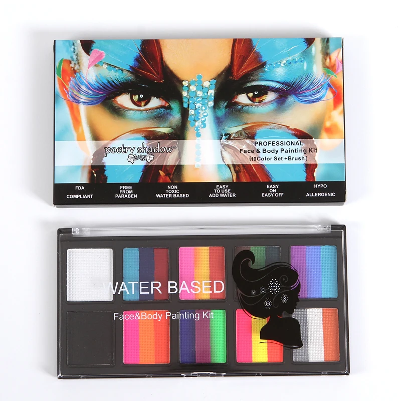 10 Grid Face Body Painting Halloween Makeup Paint Paint Kids Face Paint Non Oxic Tasteless Safe Oily Paints Cosplay Makeup
10 Grid Face Body Painting Halloween Makeup Paint Paint Kids Face Paint Non Oxic Tasteless Safe Oily Paints Cosplay Makeup