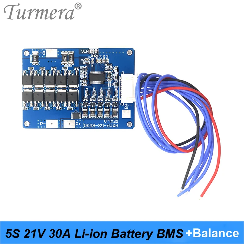 Turmera 5S 21V 30A 45A BMS балансировочная литиевая батарея для 18V 21V шуруповерт электрической дрели батареи и медицинских устройств 
Turmera 5S 21V 30A 45A BMS балансировочная литиевая батарея для 18V 21V шуруповерт электрической дрели батареи и медицинских устройств