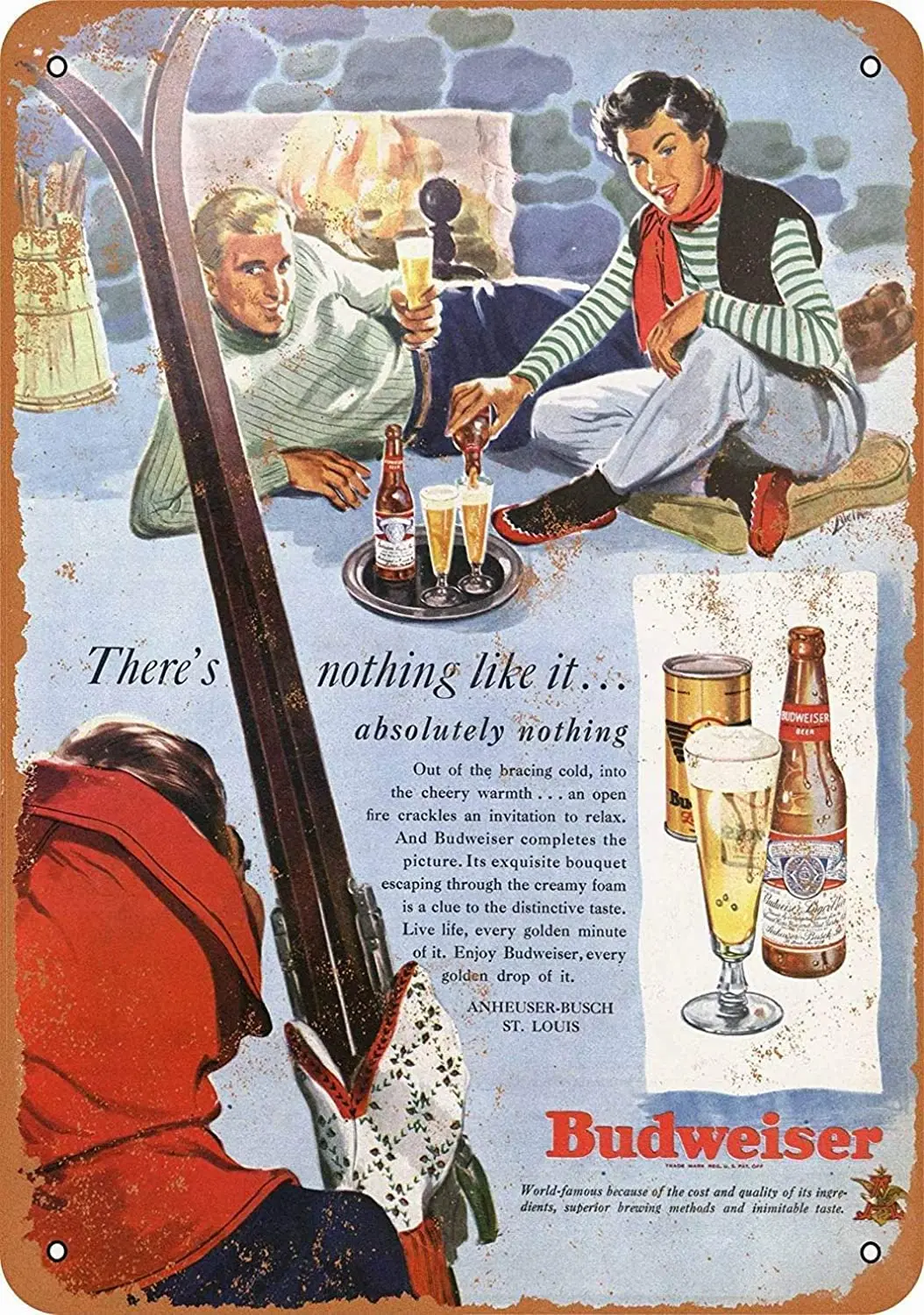 FRHYKI Budweiser Skiing Metal Poster Vintage Tin Sign Wall Decoration for Bars Restaurants Cafes Pubs 8 × 12 Inch
FRHYKI Budweiser Skiing Metal Poster Vintage Tin Sign Wall Decoration for Bars Restaurants Cafes Pubs 8 × 12 Inch