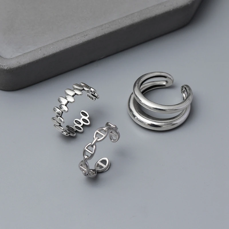 Morivovog 925 Sterling Silver Double Layer Rings Retro Glossy Pig Nose Shape Geometry Rings for Women Minimalist Jewelry Bijoux
Morivovog 925 Sterling Silver Double Layer Rings Retro Glossy Pig Nose Shape Geometry Rings for Women Minimalist Jewelry Bijoux