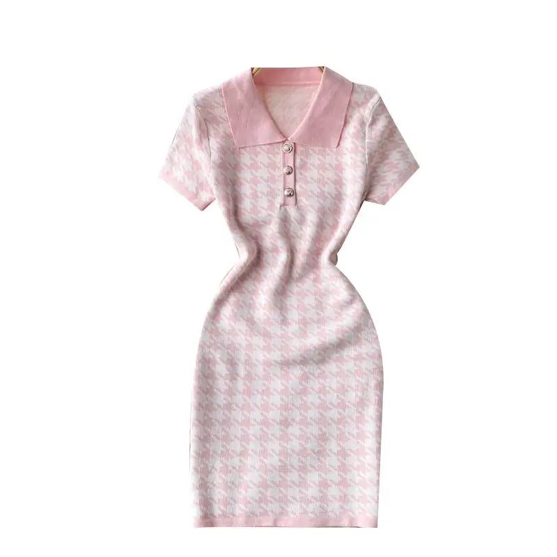 Summer Temperament Doll Collar Slim Thin Knitted Dress Female 2021 New Retro Pink Blue Plaid Womens Mini Knit Dress aq1250
Summer Temperament Doll Collar Slim Thin Knitted Dress Female 2021 New Retro Pink Blue Plaid Womens Mini Knit Dress aq1250
