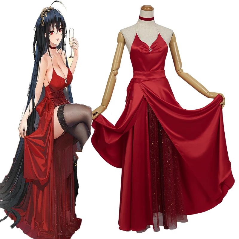 Game Azur Lane Cosplay Costumes Taiho Cosplay Red Dress Costume Halloween Carnival Party Women Cosplay Costume 
Game Azur Lane Cosplay Costumes Taiho Cosplay Red Dress Costume Halloween Carnival Party Women Cosplay Costume