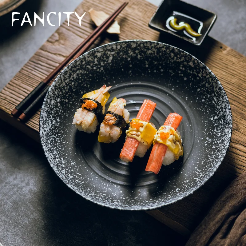 Креативная керамическая тарелка FANCITY, домашняя простая плоская тарелка, тарелка для риса, черная тарелка для завтрака, тарелка для закусок.
Креативная керамическая тарелка FANCITY, домашняя простая плоская тарелка, тарелка для риса, черная тарелка для завтрака, тарелка для закусок.
