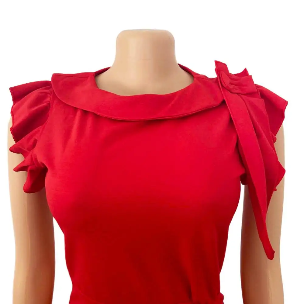 Stereoscopy Design Womens Party Garment African Fashion Vent Dress Short Sleeve OL Style Size S-3XL
Stereoscopy Design Womens Party Garment African Fashion Vent Dress Short Sleeve OL Style Size S-3XL