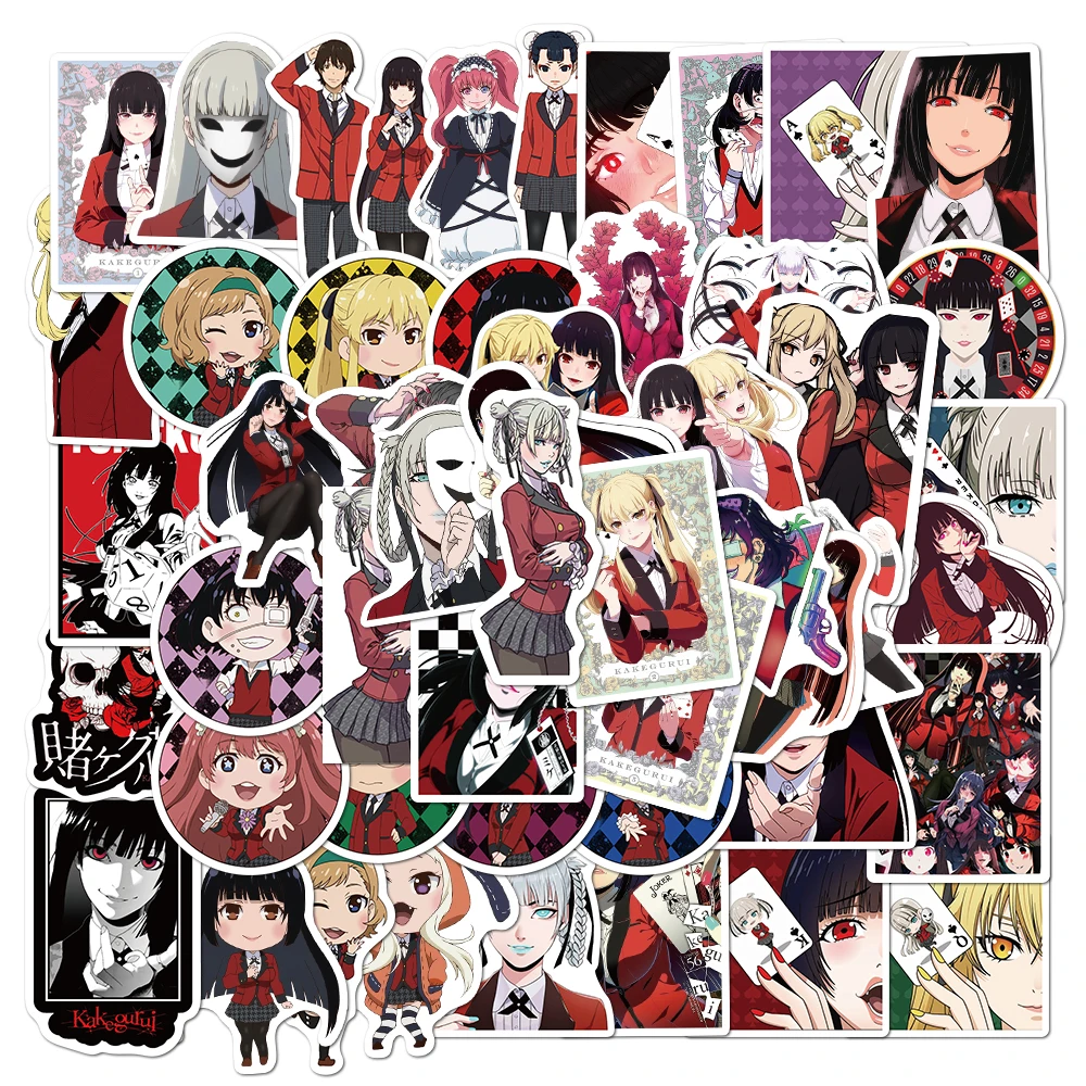 50Pcs Japanese Anime Kakegurui Waterproof DIY Vinyl Decal Stickers for Snowboard Laptop Luggage Fridge Kids Fans Gift 
50Pcs Japanese Anime Kakegurui Waterproof DIY Vinyl Decal Stickers for Snowboard Laptop Luggage Fridge Kids Fans Gift