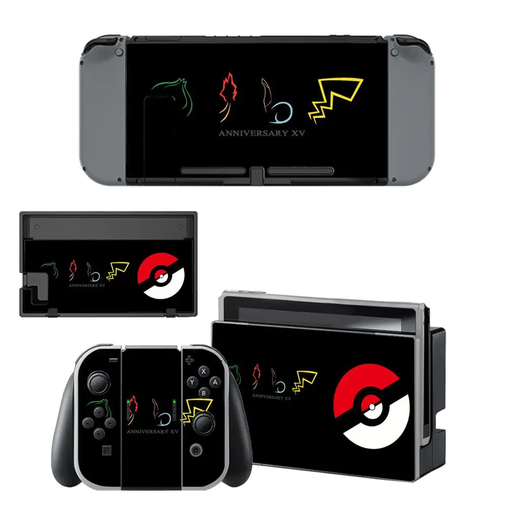 Наклейка из кожи с героями мультфильмов для Nintendo Switch консоль NS и игровой