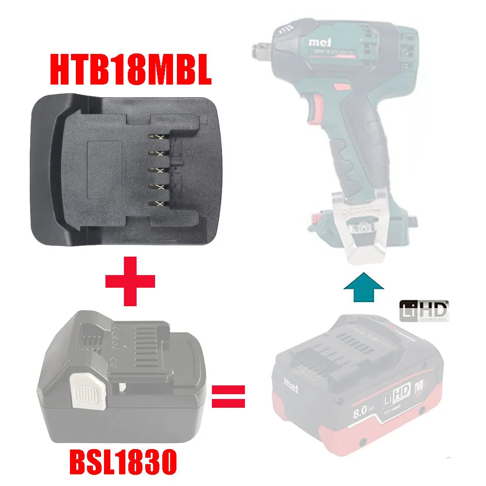 Конвертер адаптера dawupine HTB18MBL, можно использовать литий-ионный аккумулятор Hitachi 18 в BSL1830 на METABO 18 в, литиевый электроинструмент
Конвертер адаптера dawupine HTB18MBL, можно использовать литий-ионный аккумулятор Hitachi 18 в BSL1830 на METABO 18 в, литиевый электроинструмент