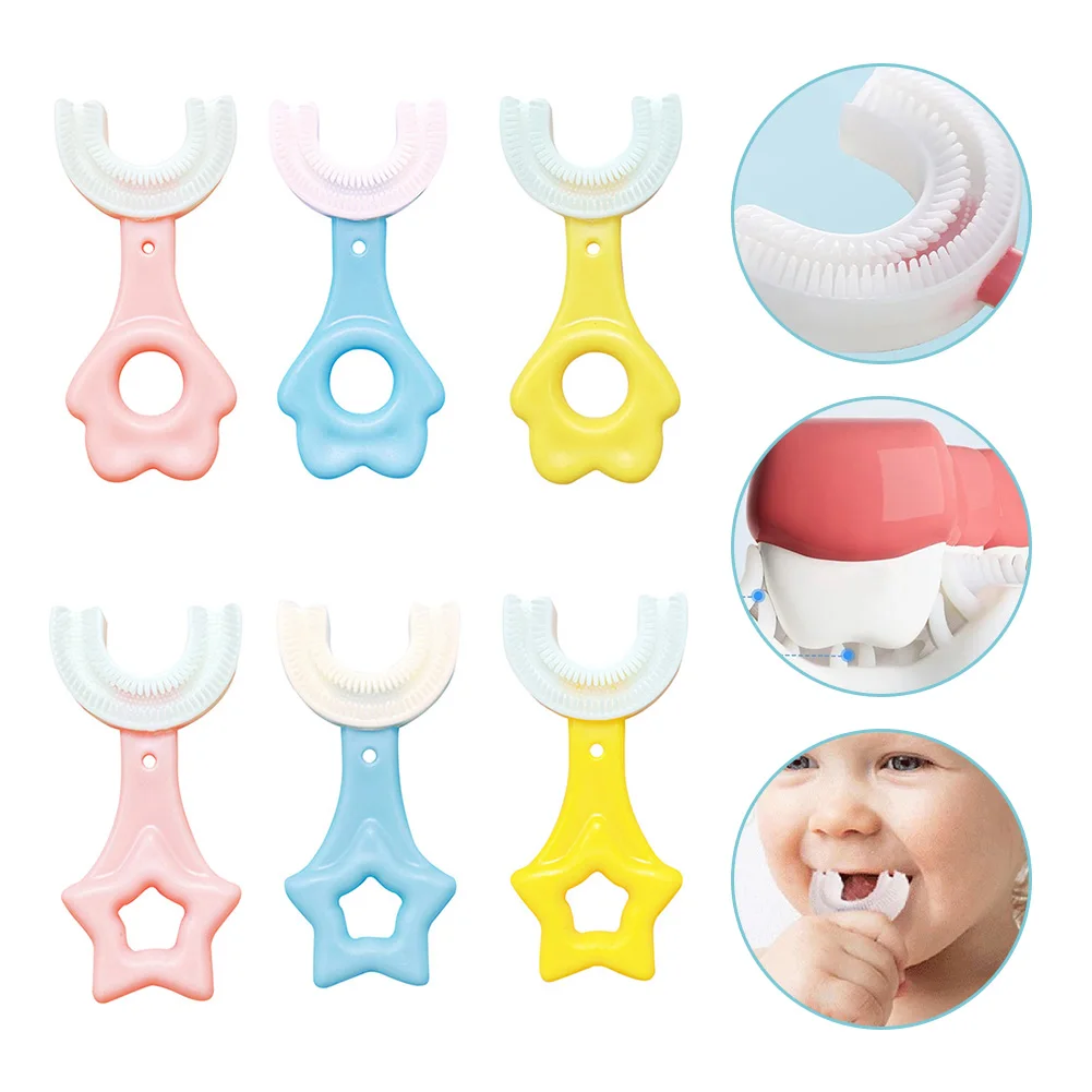 Kids Toothbrush U-Shape 360° Infant Toothbrush with Handle Silicone Oral Care Cleaning Brush for Toddlers 7-12 Years Old
Kids Toothbrush U-Shape 360° Infant Toothbrush with Handle Silicone Oral Care Cleaning Brush for Toddlers 7-12 Years Old