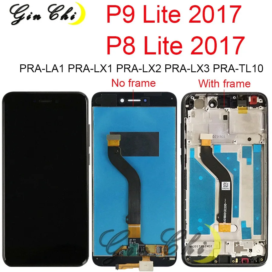 Для Huawei P9 Lite 2017 ЖК дисплей сенсорный экран для P8 с рамкой P8lite PRA LA1 LX1 Замена|Экраны