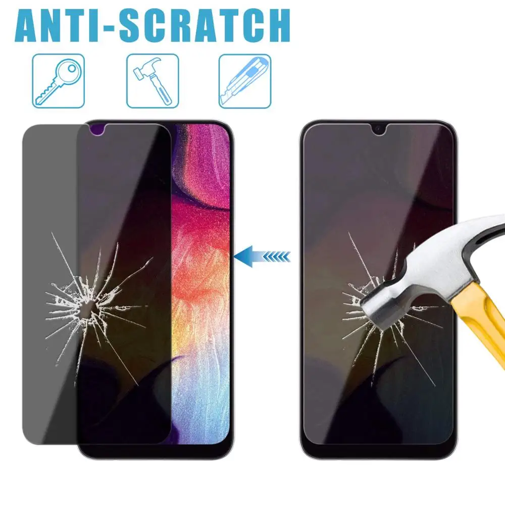 9H 2.5D Privacy Protective Tempered Glass For Doogee Y8 Y8C N20 Anti Spy Screen Protector Y9 Plus film | Мобильные телефоны и