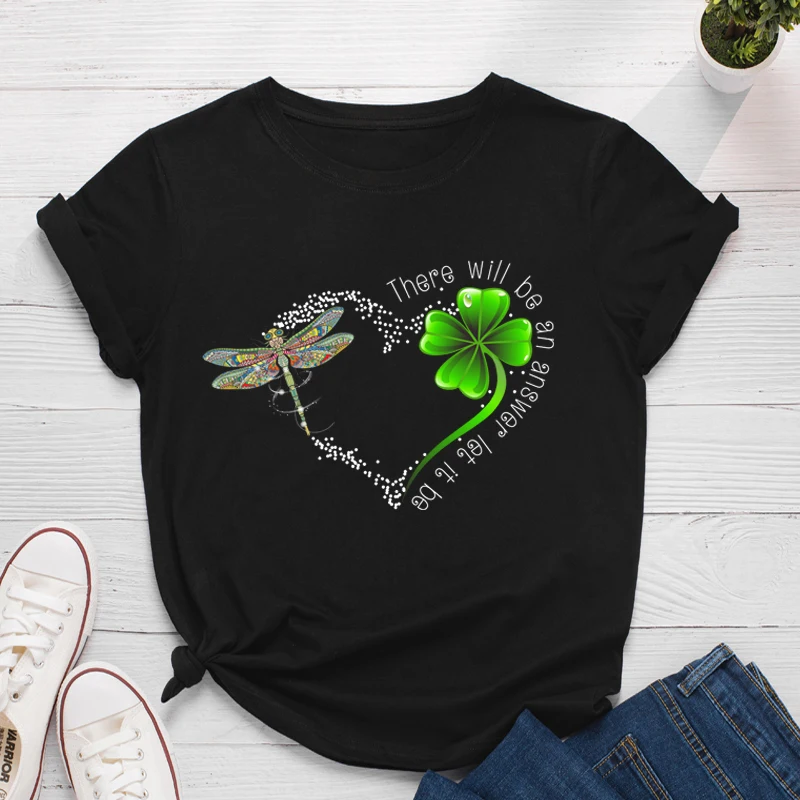 Summer Women 100% Cotton Shirts Dragonfly Print Girl High Quality Tees O Neck Short Sleeve Black Top Femme Vestidos Clothing
Summer Women 100% Cotton Shirts Dragonfly Print Girl High Quality Tees O Neck Short Sleeve Black Top Femme Vestidos Clothing