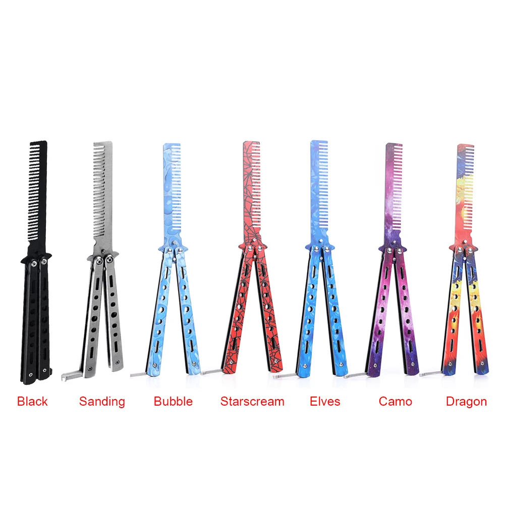 Butterfly Style Comb Foldable Hair Comb Beard Moustache Brushes Stainless Steel Folding Practice Training Hair Comb Brushes
Butterfly Style Comb Foldable Hair Comb Beard Moustache Brushes Stainless Steel Folding Practice Training Hair Comb Brushes
