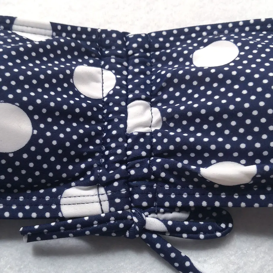 Polka Dot Swimsuit Girls Kids Two Piece Children's Swimwear Halter Top Baby Girl Bathing Suit Padded Beach Swimming | Спорт и