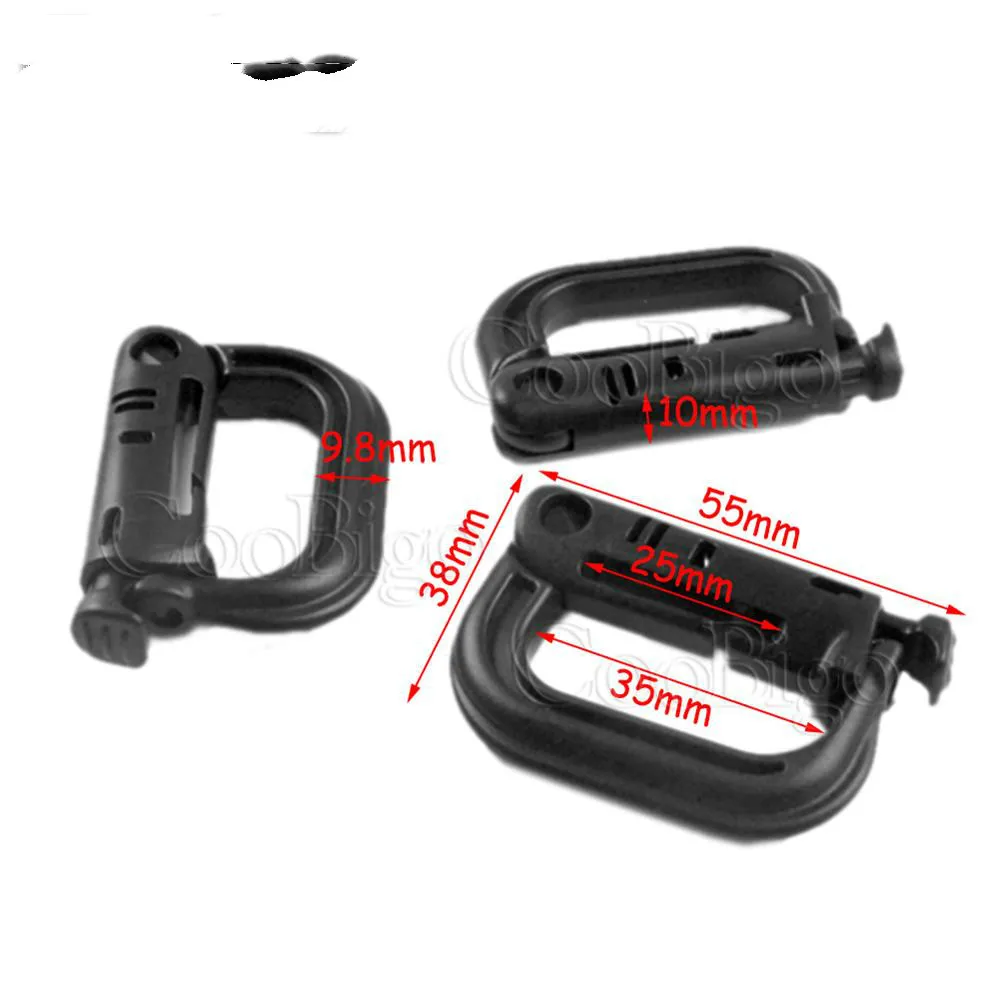 5PCS Grimloc D Locking Ring Plastic Clip Snap Type Buckle Carabiner Keychain ITW fastener Bag buckle | Дом и сад